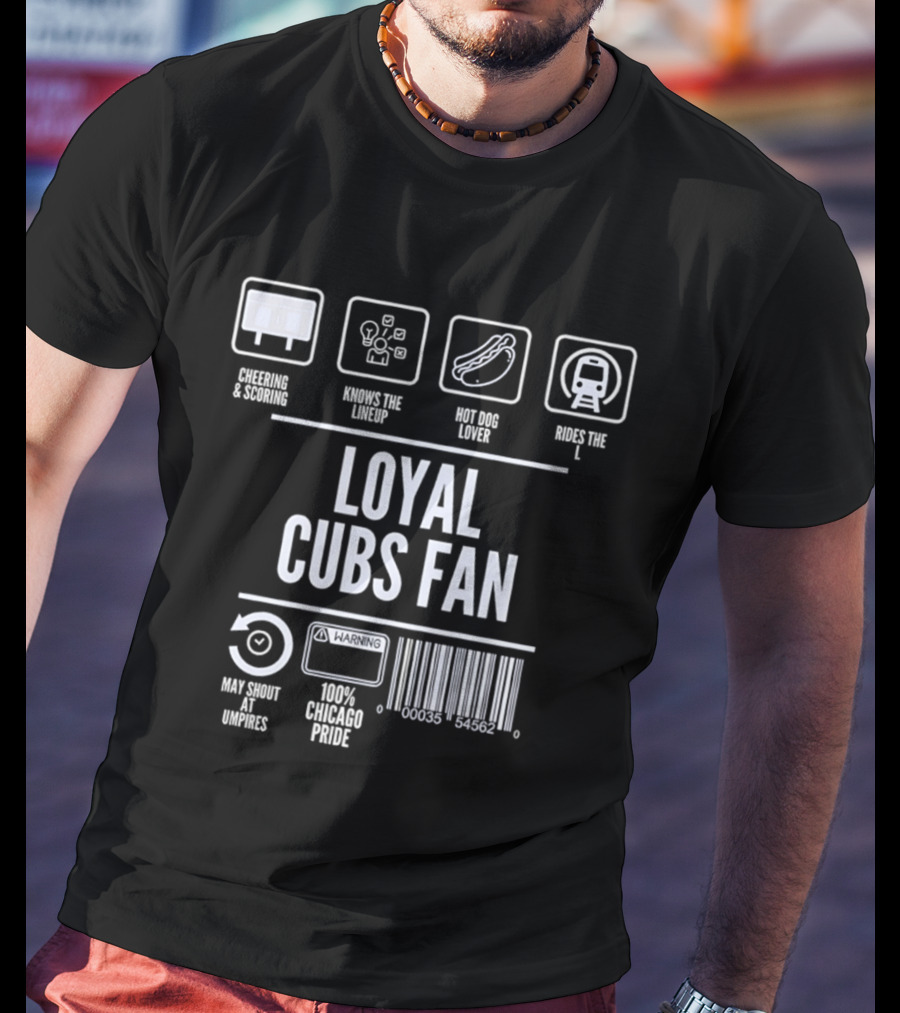 Choose A Cubbie, Throw The Loop, Hot Dog Lover, Take The L, Loyal Cubs Fan, Deep Dish Breweries, 100% Chicago Pride T-Shirt