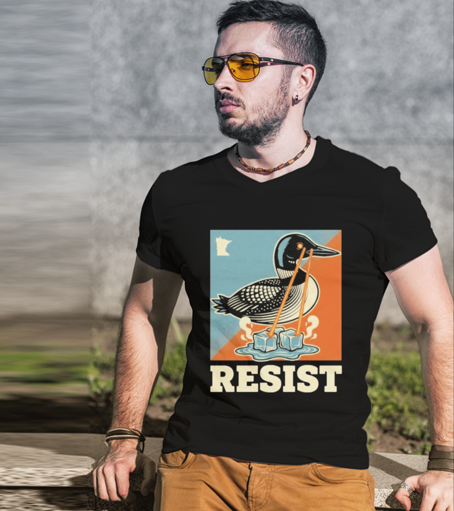 Resist Minneapolis Loon Ice Protest Minnesota T-Shirt