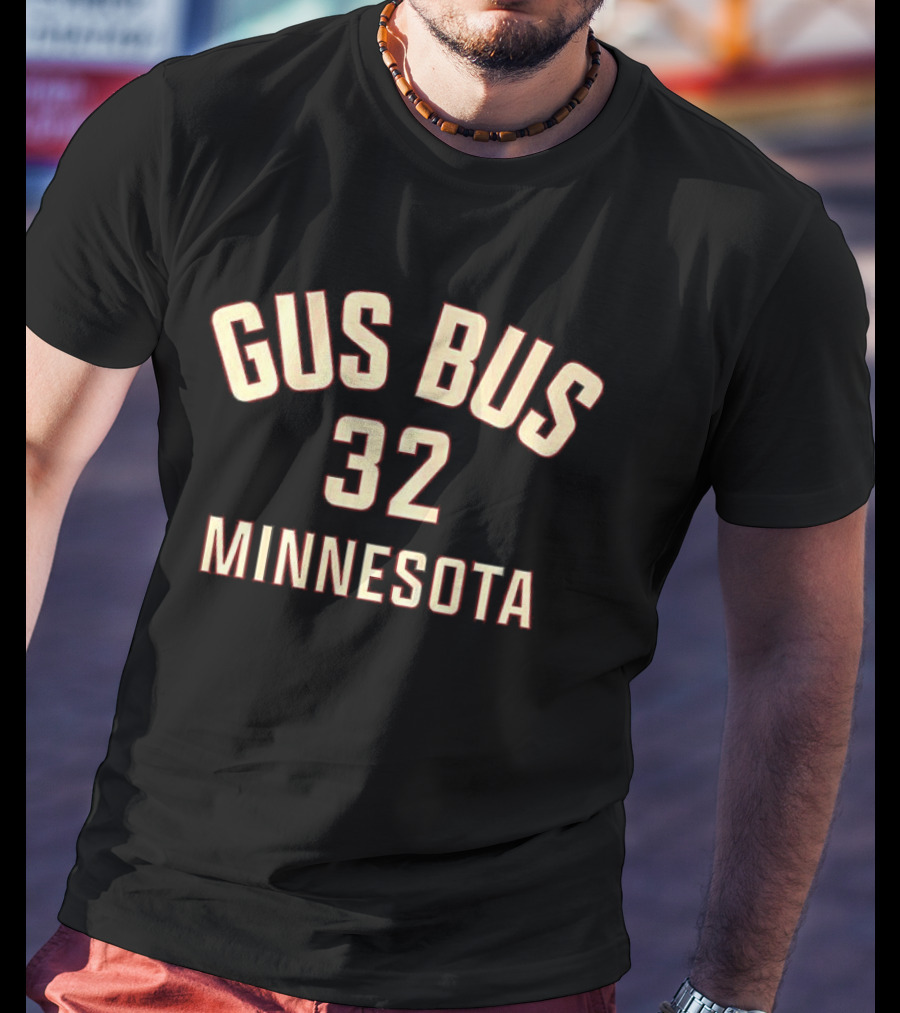Gus Bus 32 Minnesota Wild Filip Gustavsson Name And Number Hockey T-Shirt