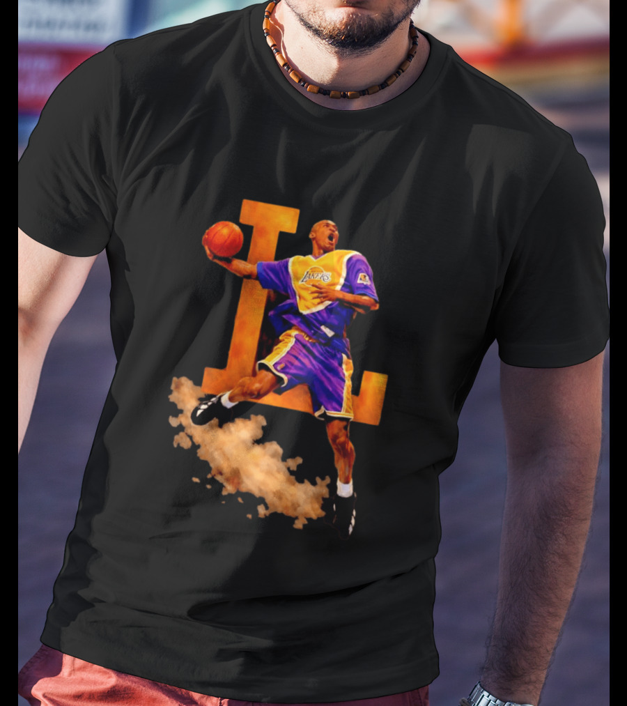 Kobe Bryant Los Angeles Lakers Iconic Slam Dunk Action T-Shirt