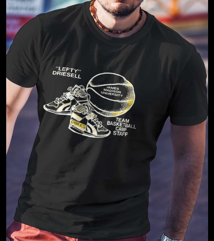 Lefty Driesell James Madison University Team Basketball Camp Staff T-Shirt