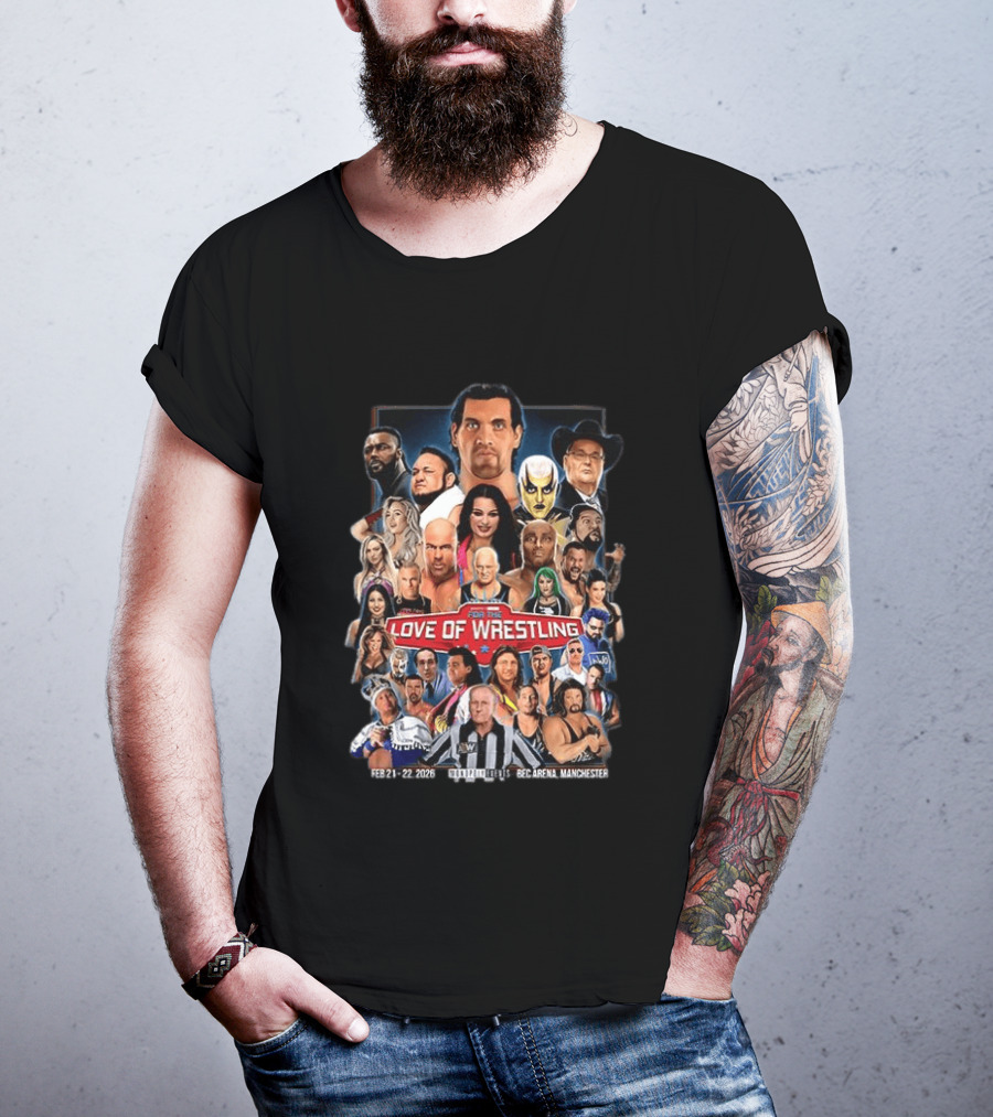 For The Love Of Wrestling Event February 2026 Manchester Arena T-Shirt