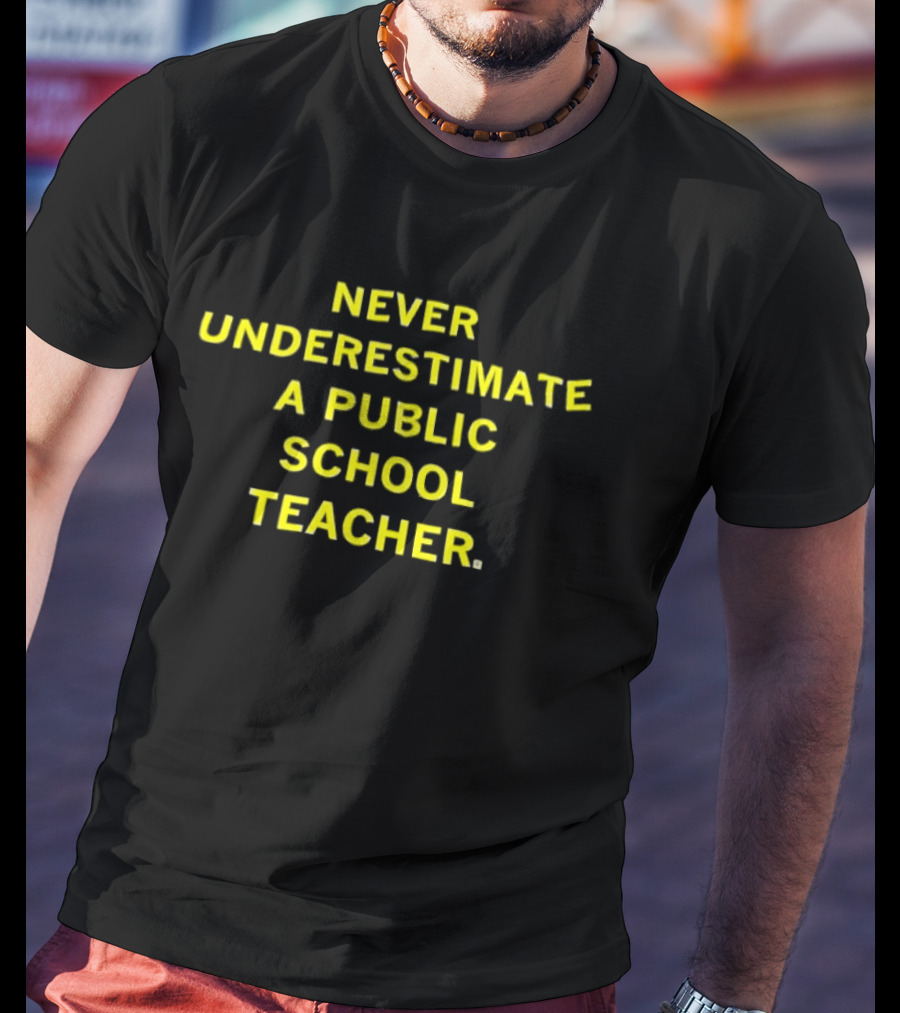 Never Underestimate A Public School Teacher Powerful Message T-Shirt