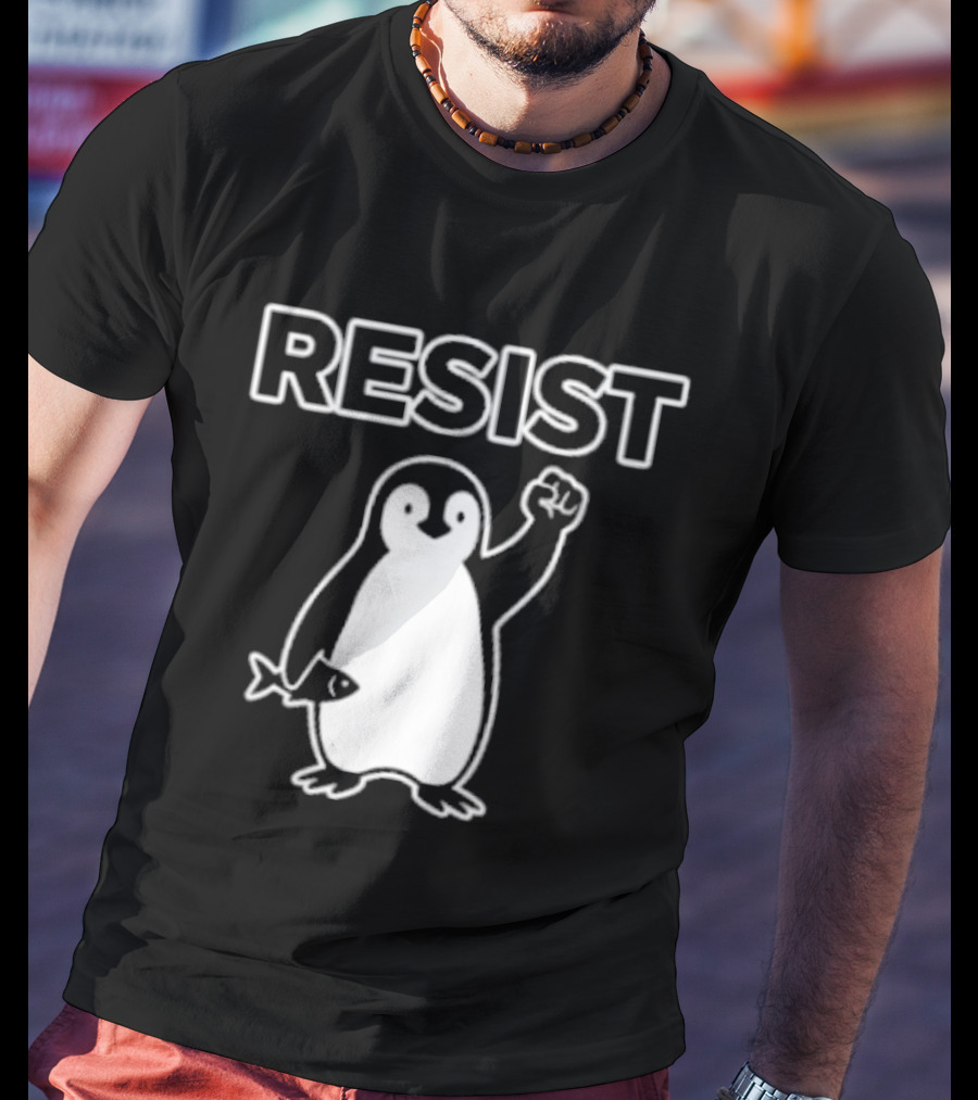 Penguin Resist Fist Fish Minnesota T-Shirt