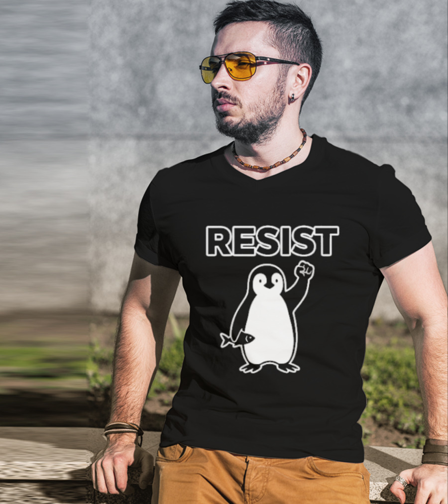 Penguin Resist Fist Fish Minnesota T-Shirt