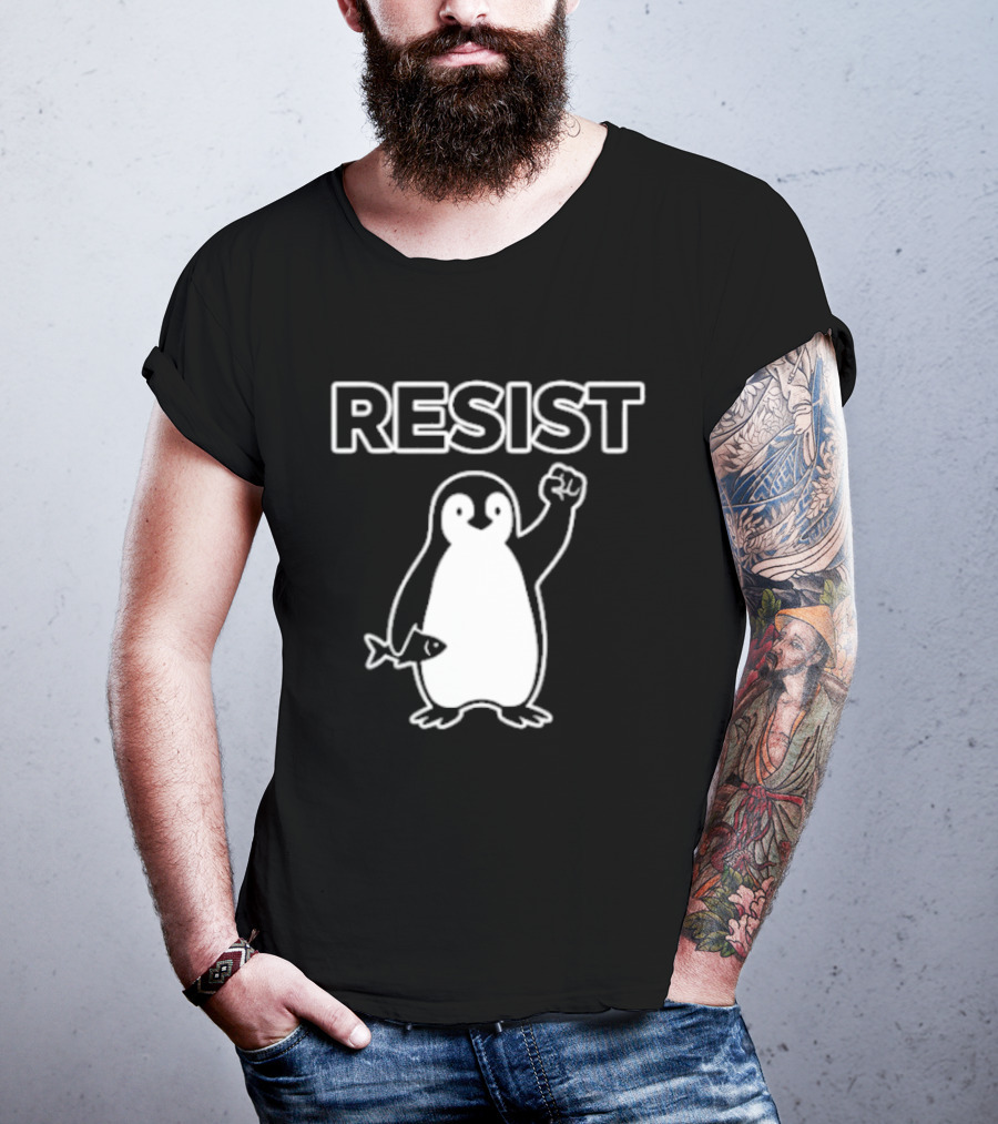 Penguin Resist Fist Fish Minnesota T-Shirt
