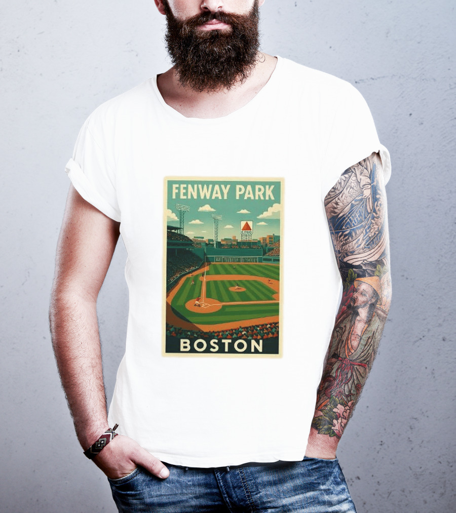 Boston Red Sox Fenway Park Stadium CITGO Sign Baseball Boston T-Shirt