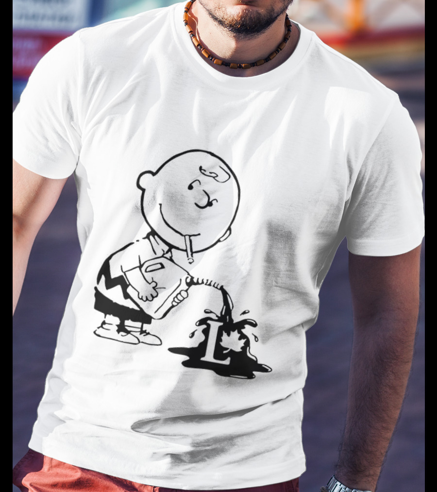 Charlie Brown Watering Flower Political Cartoon T-Shirt
