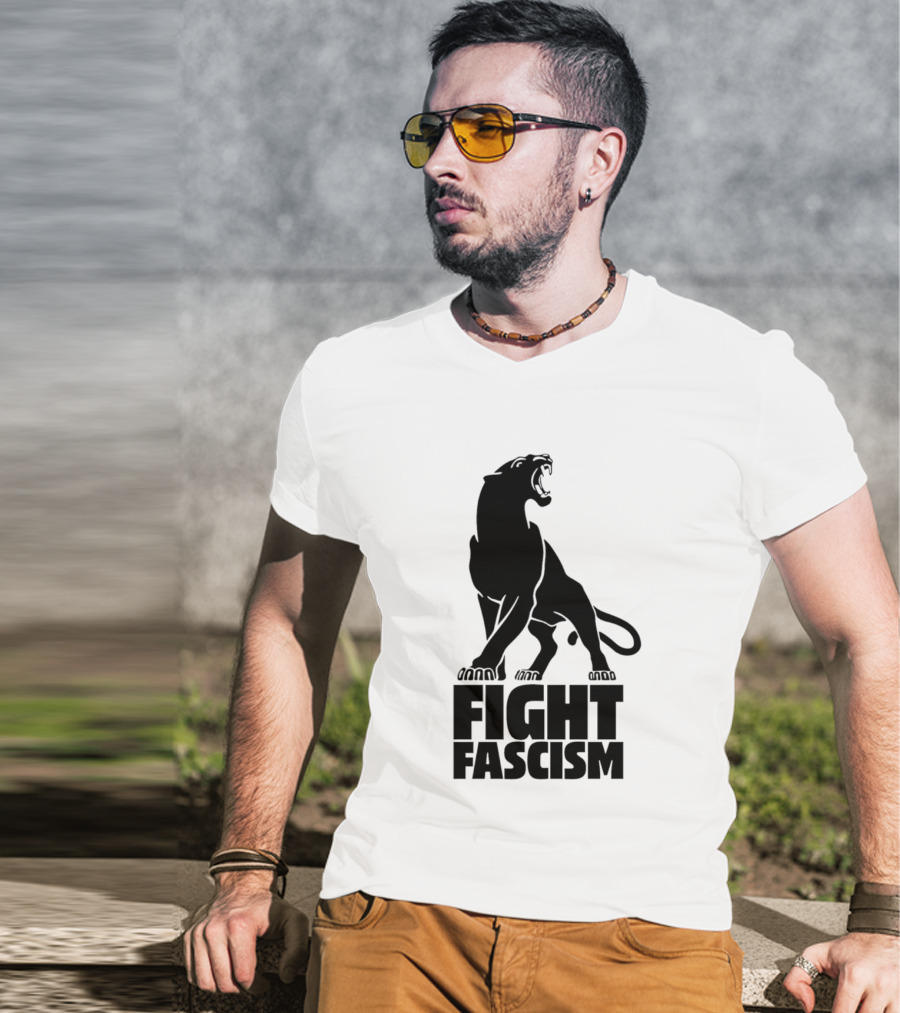 Fight Fascism Panther Roar Black Power Movement T-Shirt