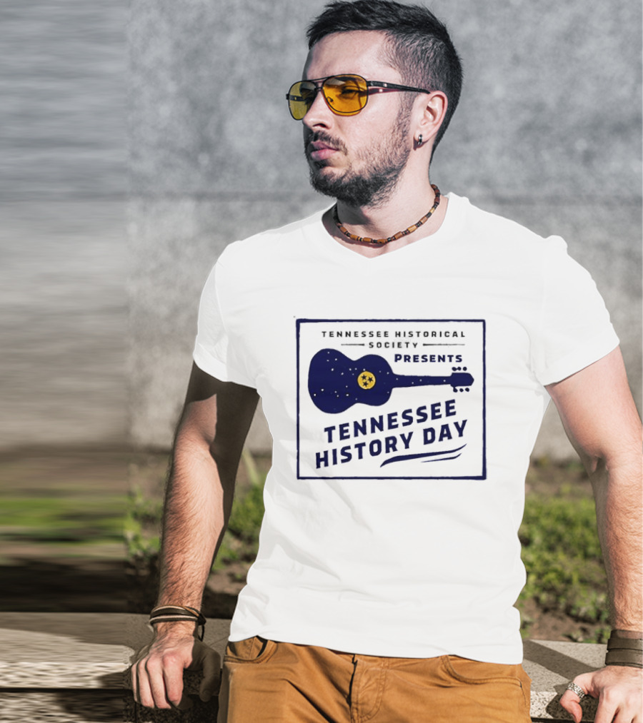 Tennessee Historical Society Presents Tennessee History Day Guitar T-Shirt