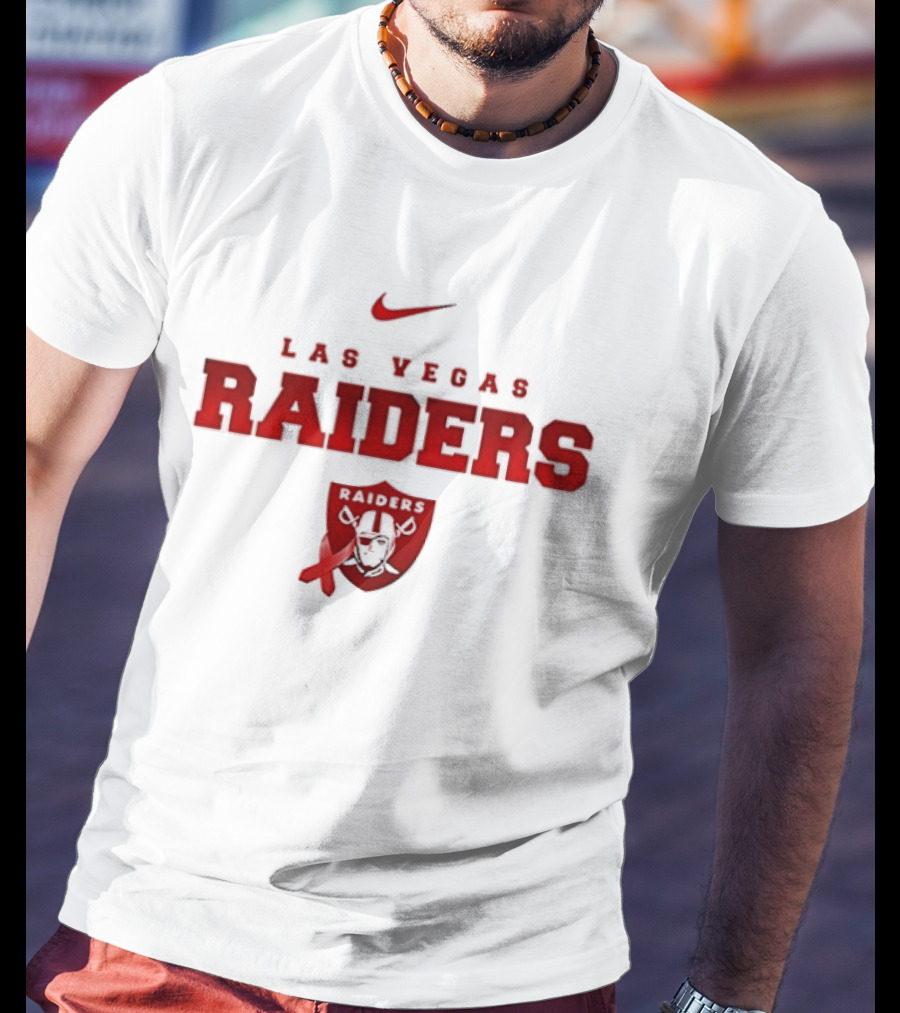 Las Vegas Raiders February We Wear Red American Heart Month Nike T-Shirt