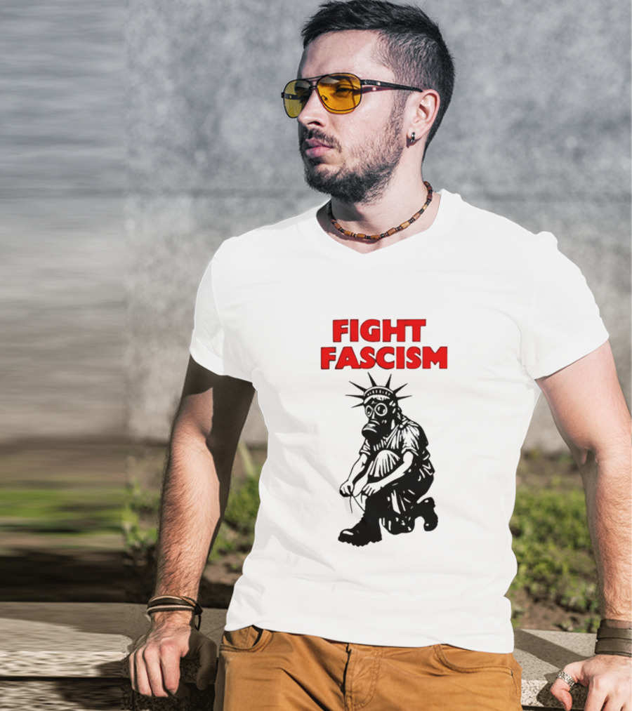 Fight Fascism Liberty Not Fascism Abolish ICE T-Shirt