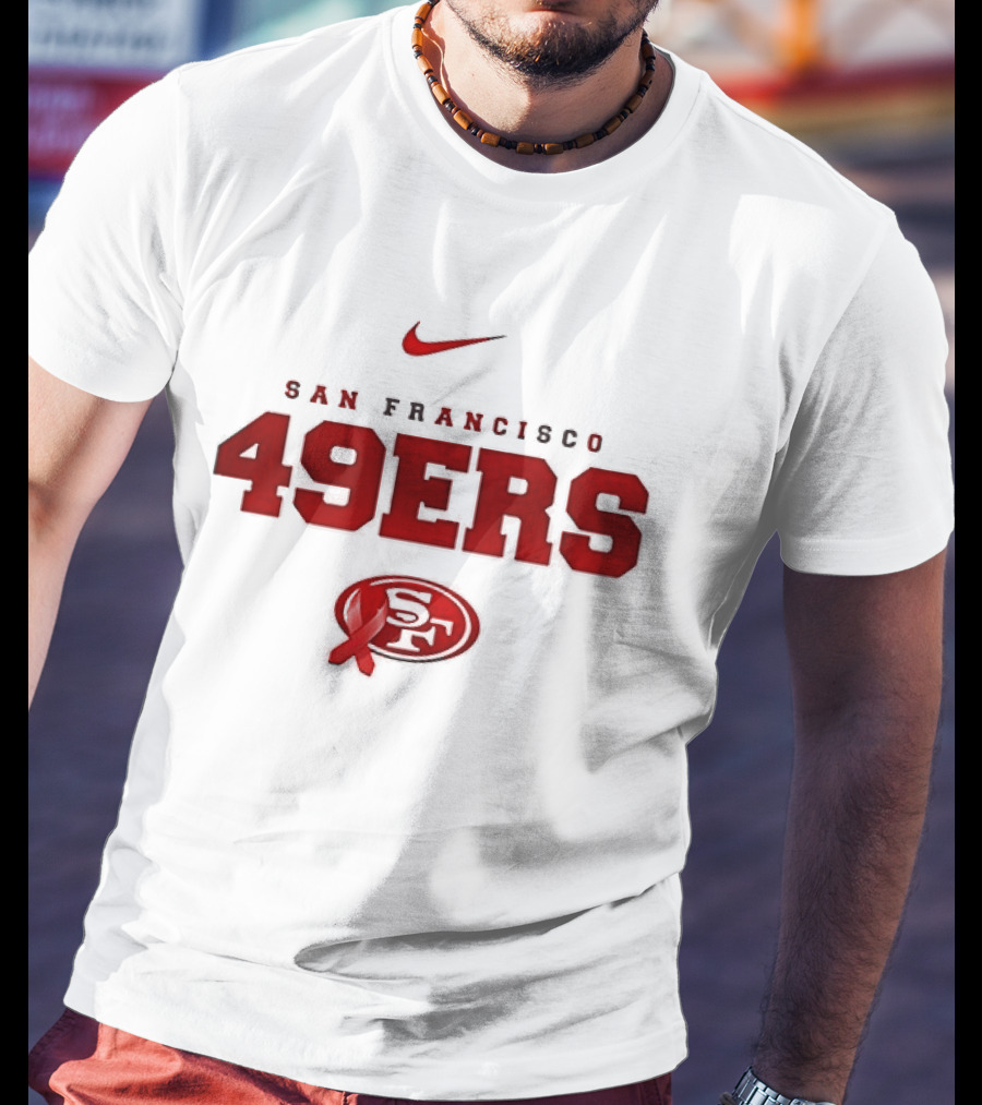 San Francisco 49ers February Red American Heart Month Nike Collaboration T-Shirt