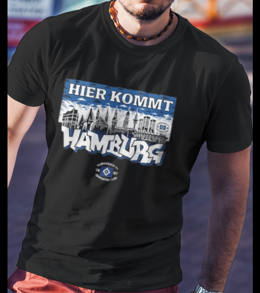 Hamburger SV Hier Kommt Hamburg 2026 Nur Der HSV Skyline T-Shirt
