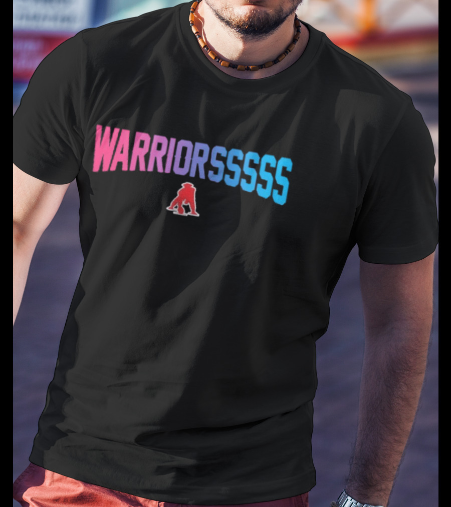 Warriorsssss New England Patriots Bold Rainbow Gradient T-Shirt