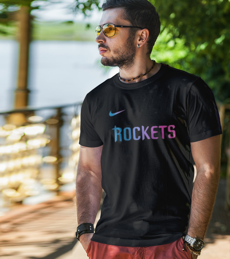 Nike Houston Rockets Cyberpunk T-Shirt