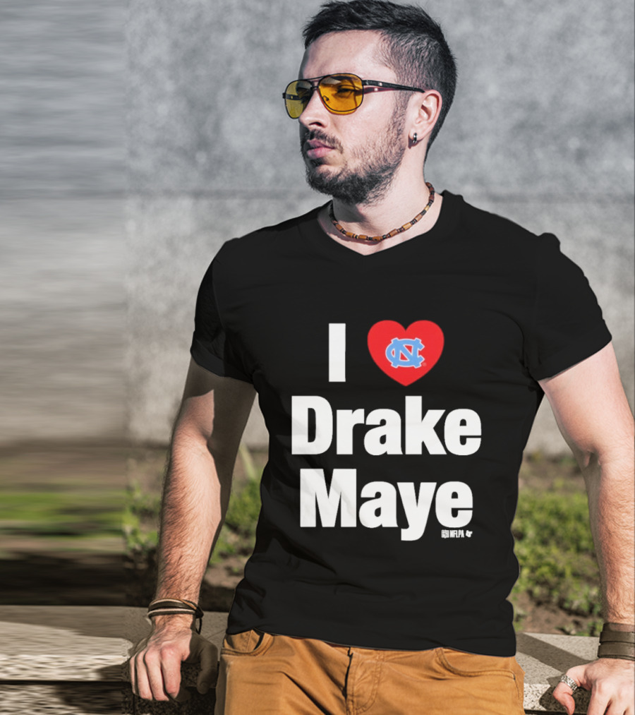 North Carolina Tar Heels I Heart Drake Maye UNC T-Shirt