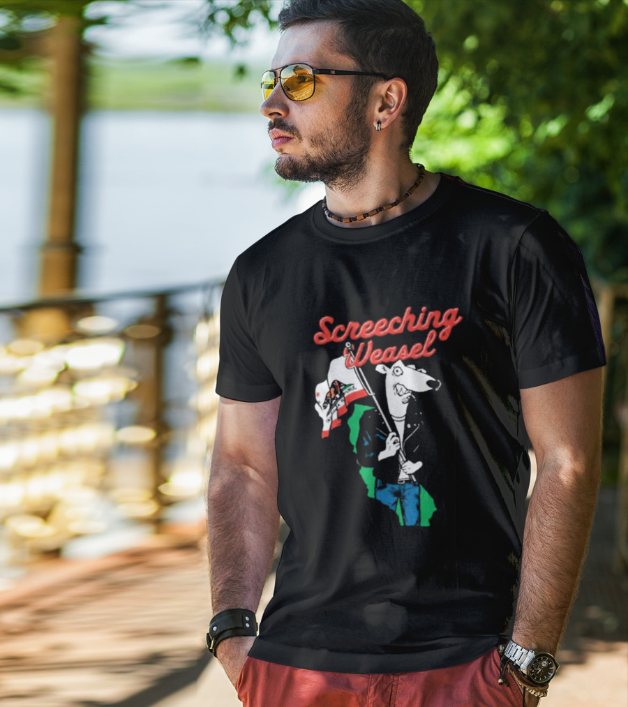 Screeching Weasel California Flag Bearer T-Shirt