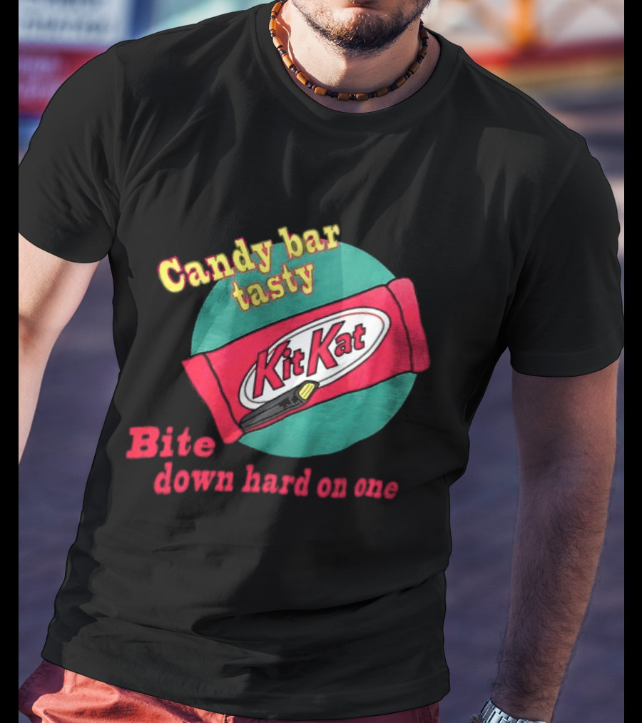 Candy Bar Tasty KitKat Bite Down Hard On One T-Shirt