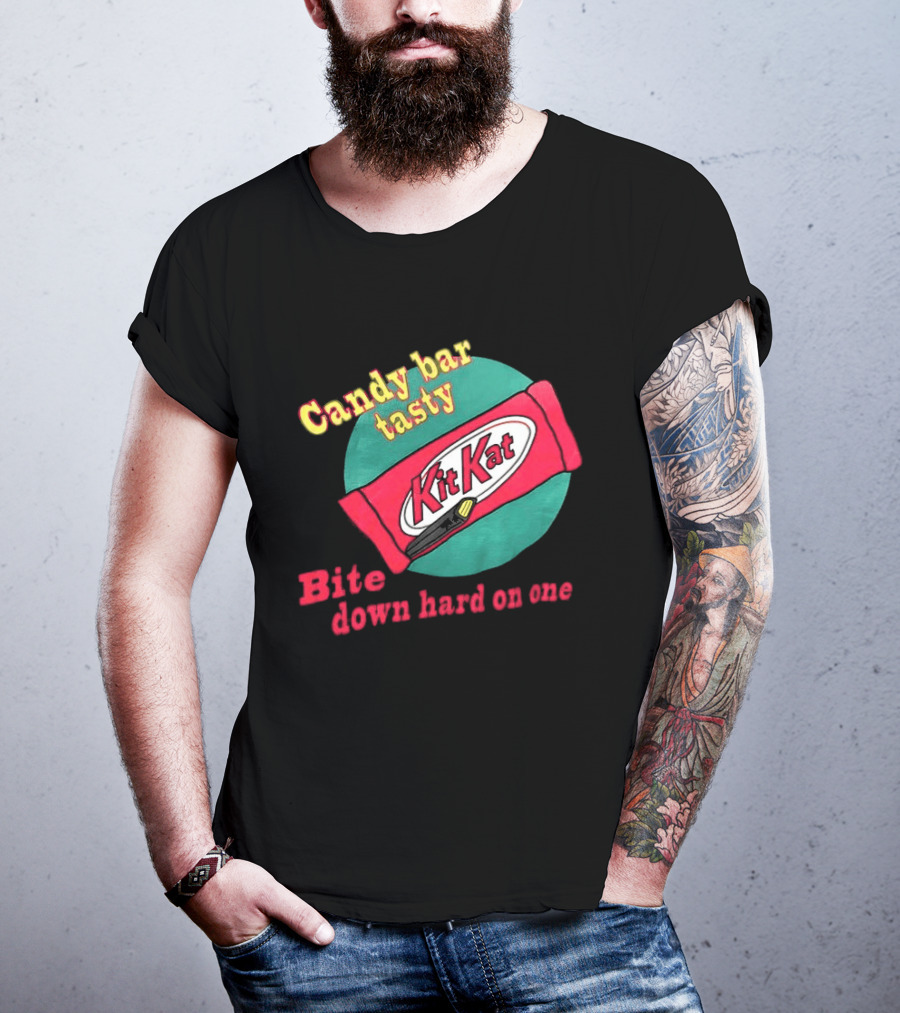 Candy Bar Tasty KitKat Bite Down Hard On One T-Shirt