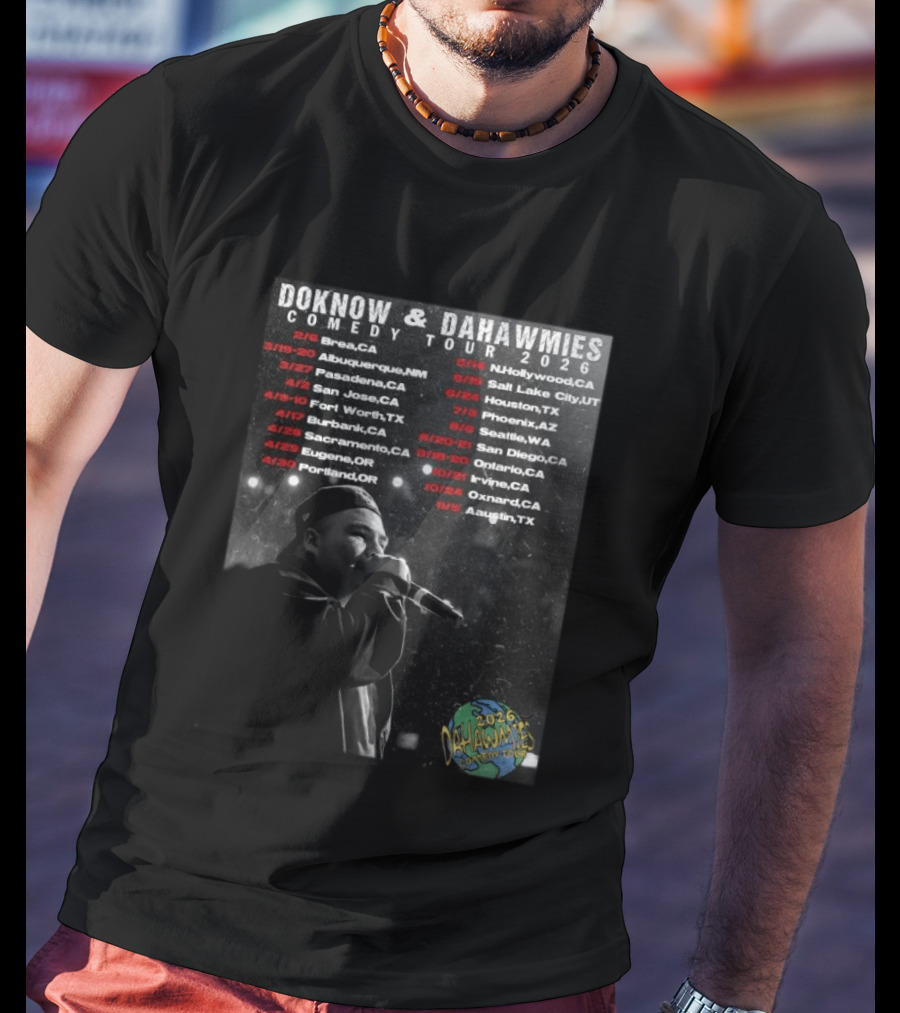 DOKNOW & DAHAWMIES 2026 Comedy Tour Dates And Cities Featuring Performer T-Shirt