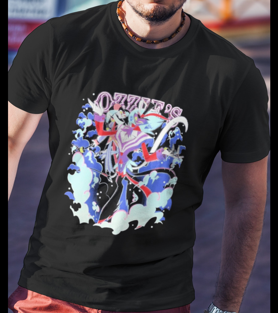 Ozzie's Helluva Boss Fizzarolli Asmodeus Clouds T-Shirt