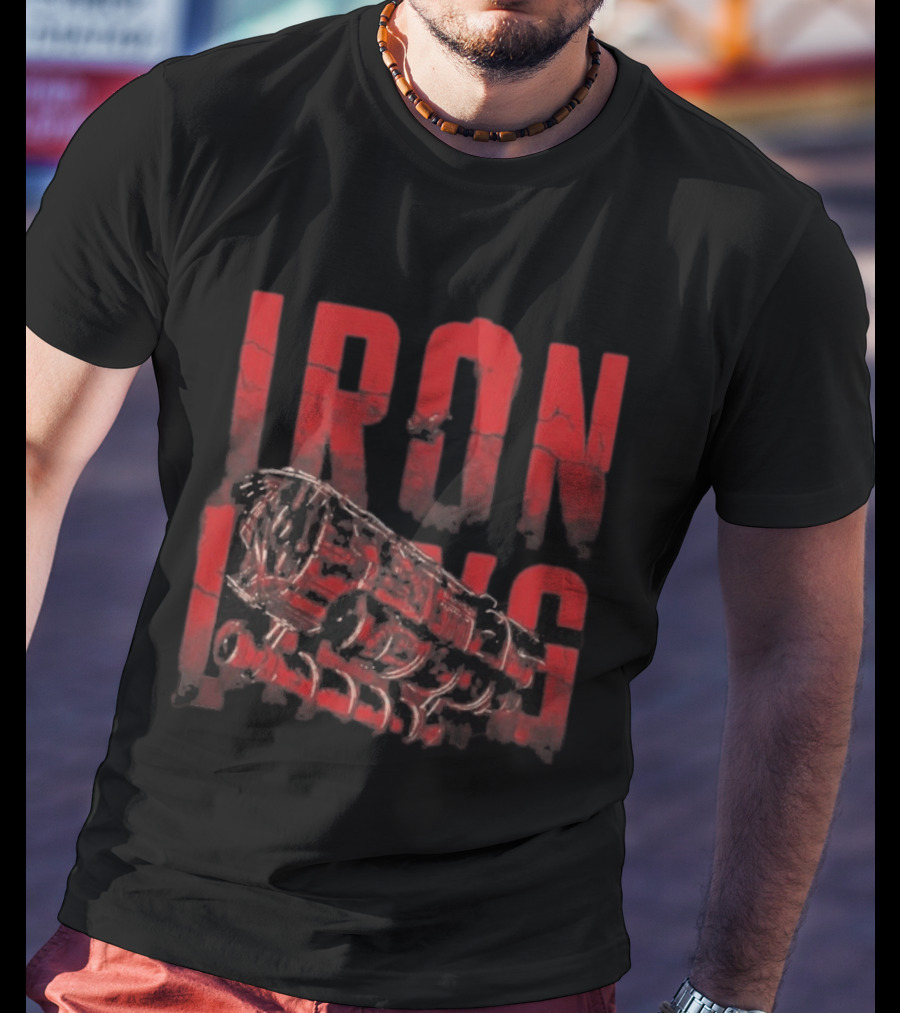 Iron Lung Distressed Red Text With Mechanical T-Shirt