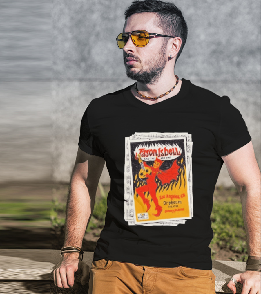 Jason Isbell And The 400 Unit Orpheum Theatre Los Angeles CA January 31 2026 Show T-Shirt