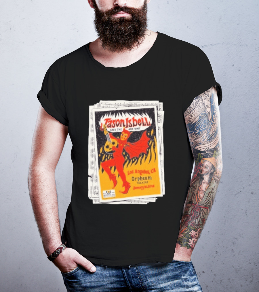 Jason Isbell And The 400 Unit Orpheum Theatre Los Angeles CA January 31 2026 Show T-Shirt