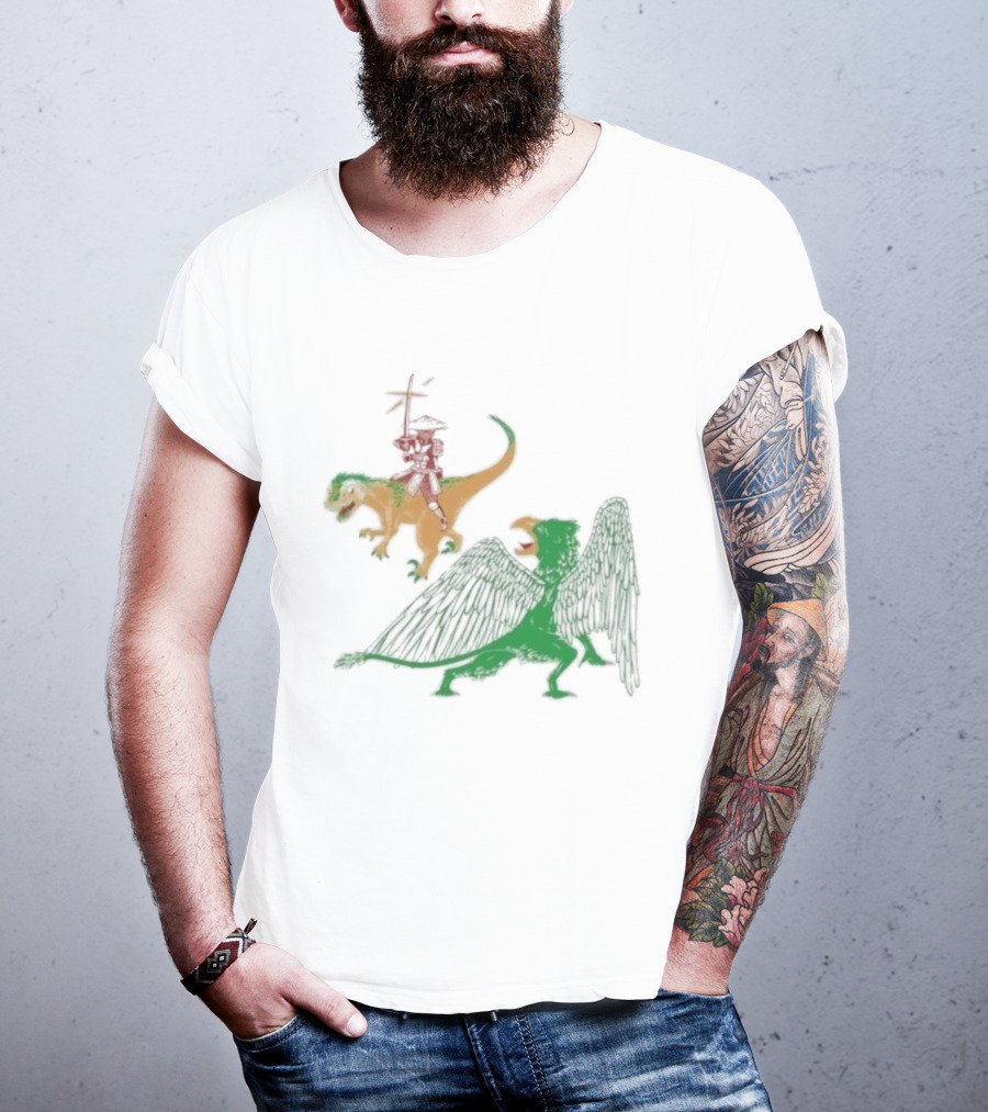 Jack Black Monster Tag Dinosaur And Griffin Fantasy T-Shirt
