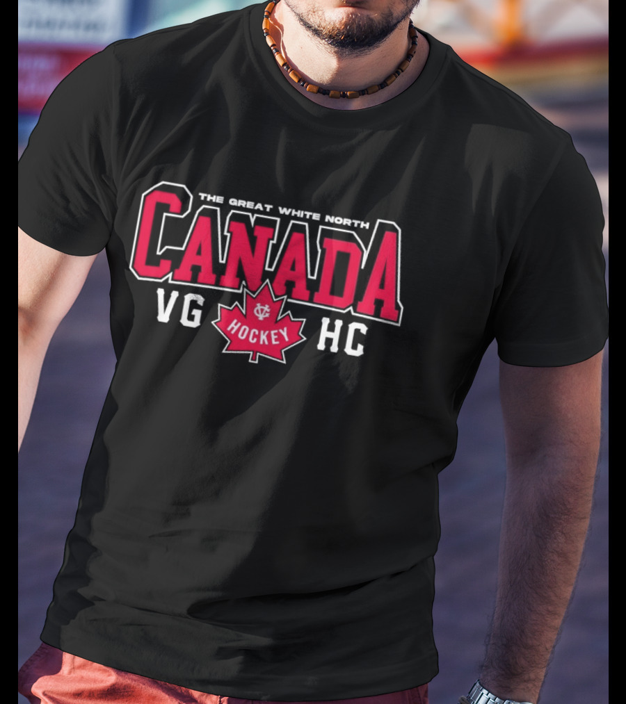 The Great White North Canada Hockey VG HC Maple Leaf 2026 T-Shirt