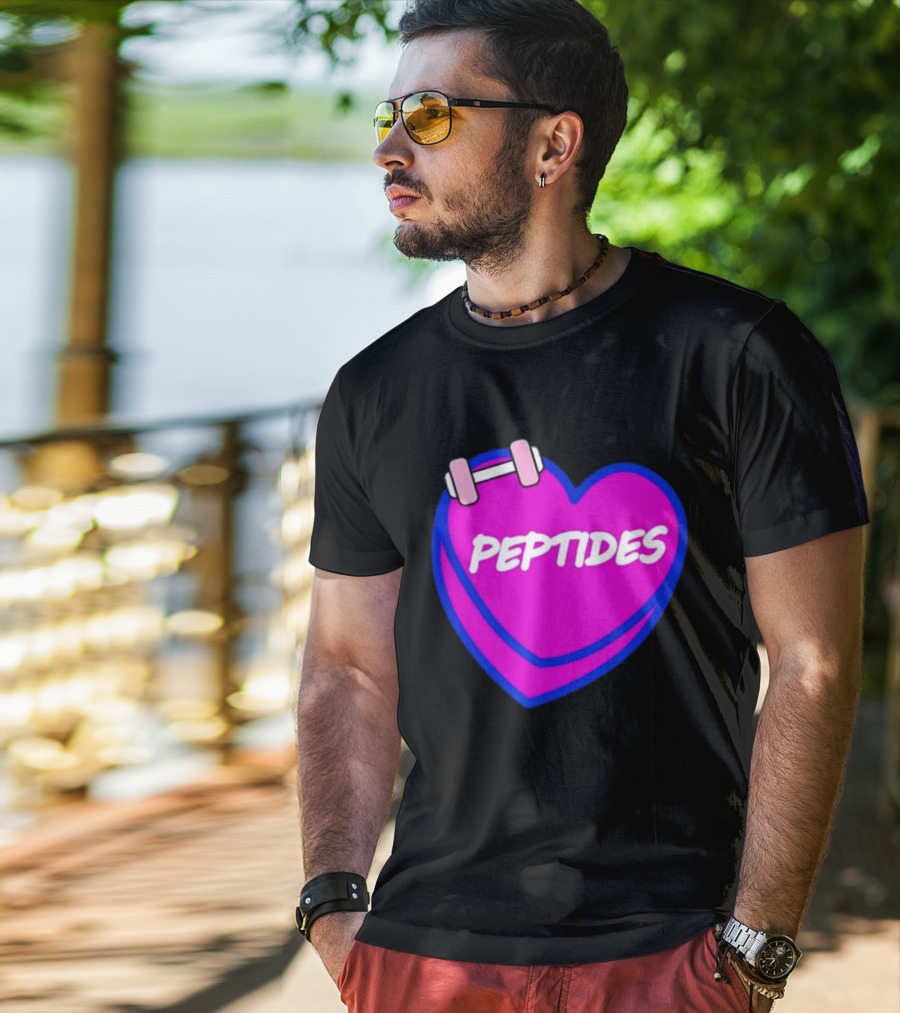 Valentines Day Sweet Hearts Love Peptides Candy Workout T-Shirt