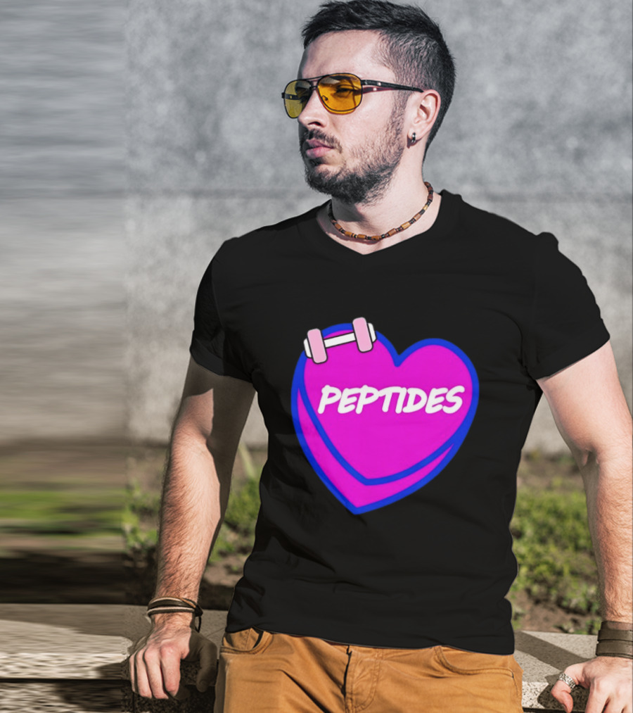 Valentines Day Sweet Hearts Love Peptides Candy Workout T-Shirt
