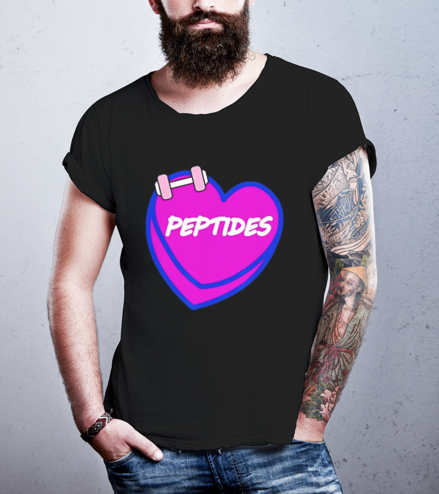 Valentines Day Sweet Hearts Love Peptides Candy Workout T-Shirt