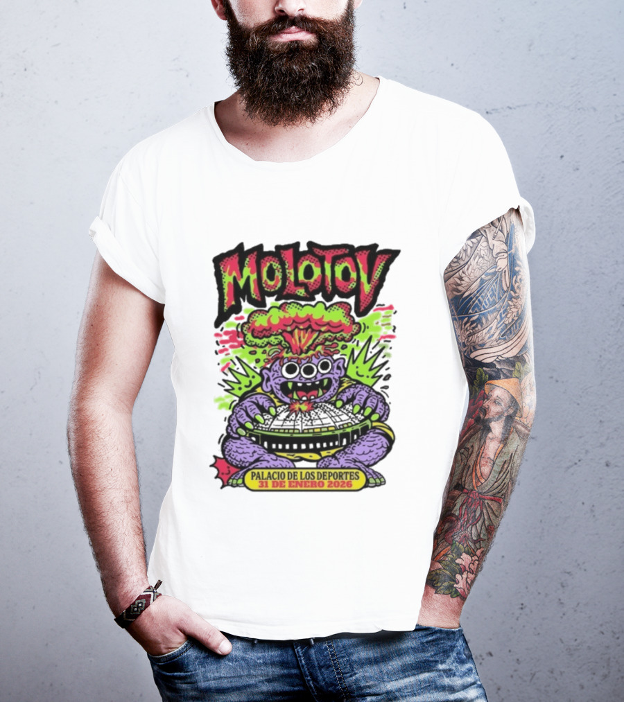 Molotov Palacio De Los Deportes 31 De Enero 2026 Explosive Monster T-Shirt