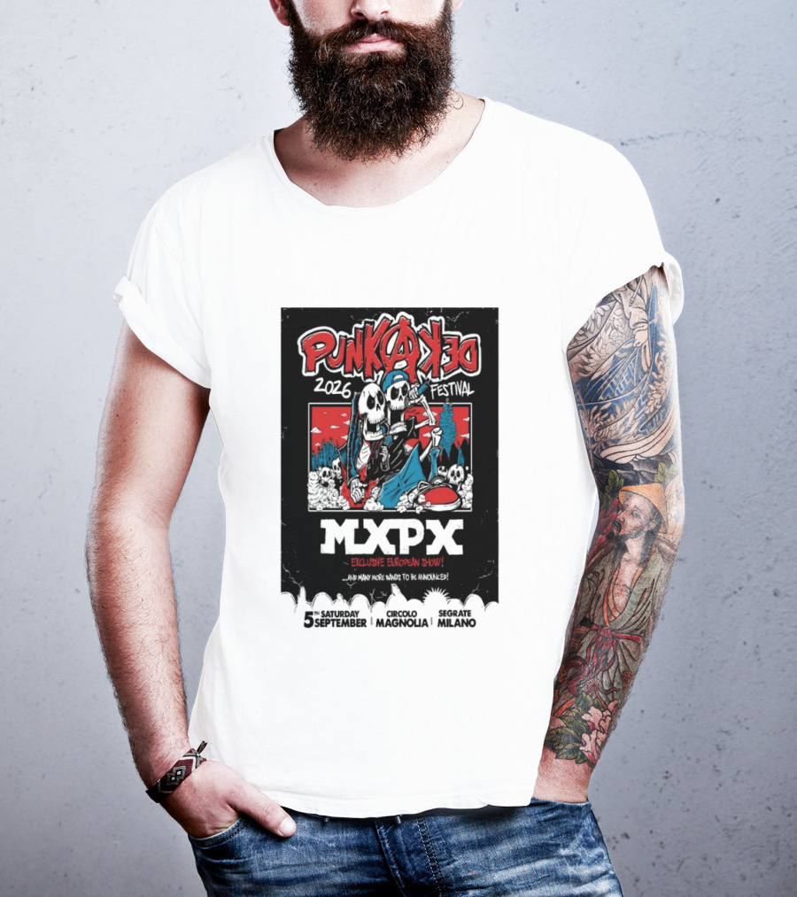 Punkadeka MXPX Exclusive European Show Festival 2026 Sept 5 Segrate Milano T-Shirt