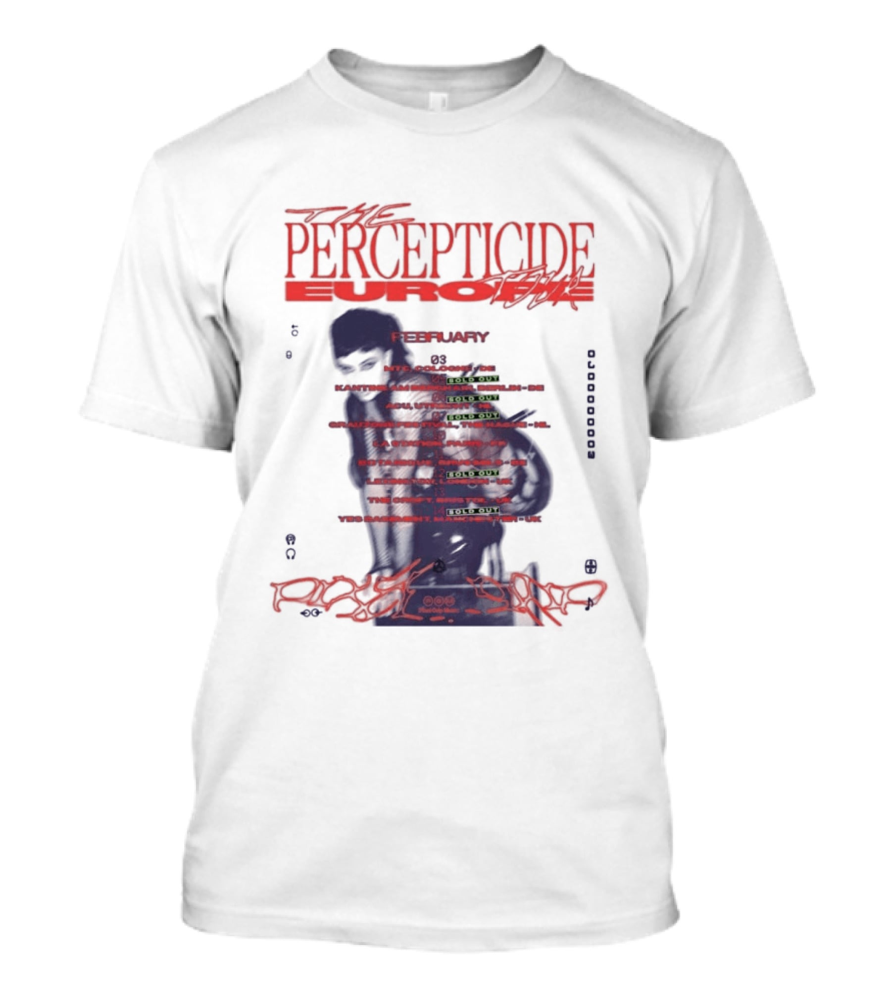 PERCEPTICIDE Europe Tour 2026 Dates And Locations T-Shirt