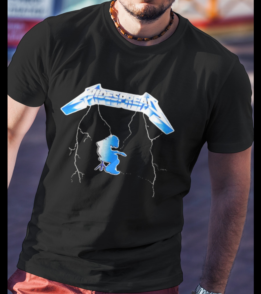 Widespread Panic Ride The Mikey 80's Metallica Font Shadow T-Shirt
