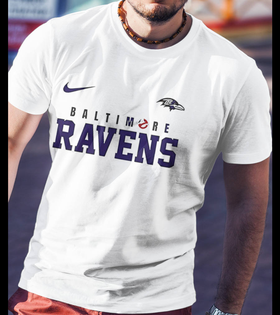 Nike Baltimore Ravens Ghostbusters Who Ya Gonna Call T-Shirt