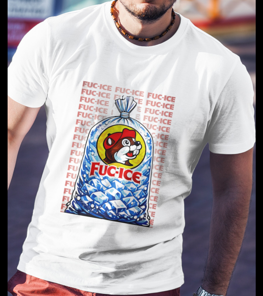 Buc Ee's Fuc Ice Parody Bag Of Ice T-Shirt