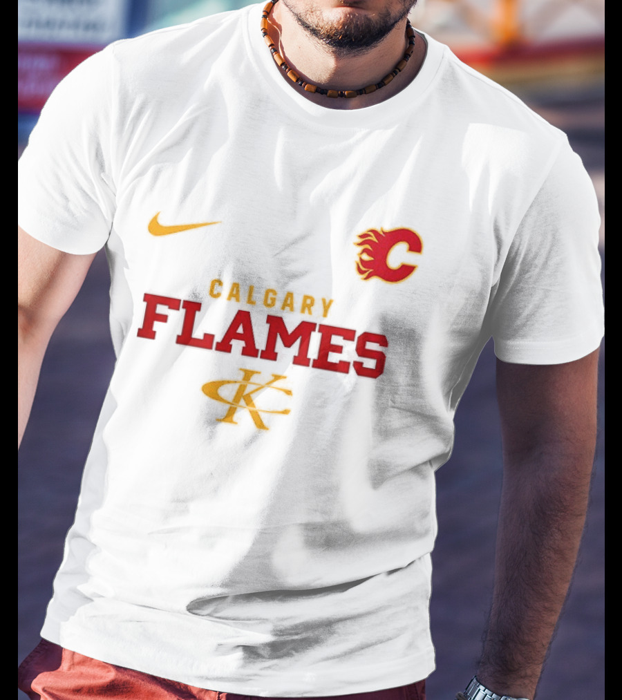 Calgary Flames Kenny Chesney No Shoes Nation Tour Nike Collaboration T-Shirt