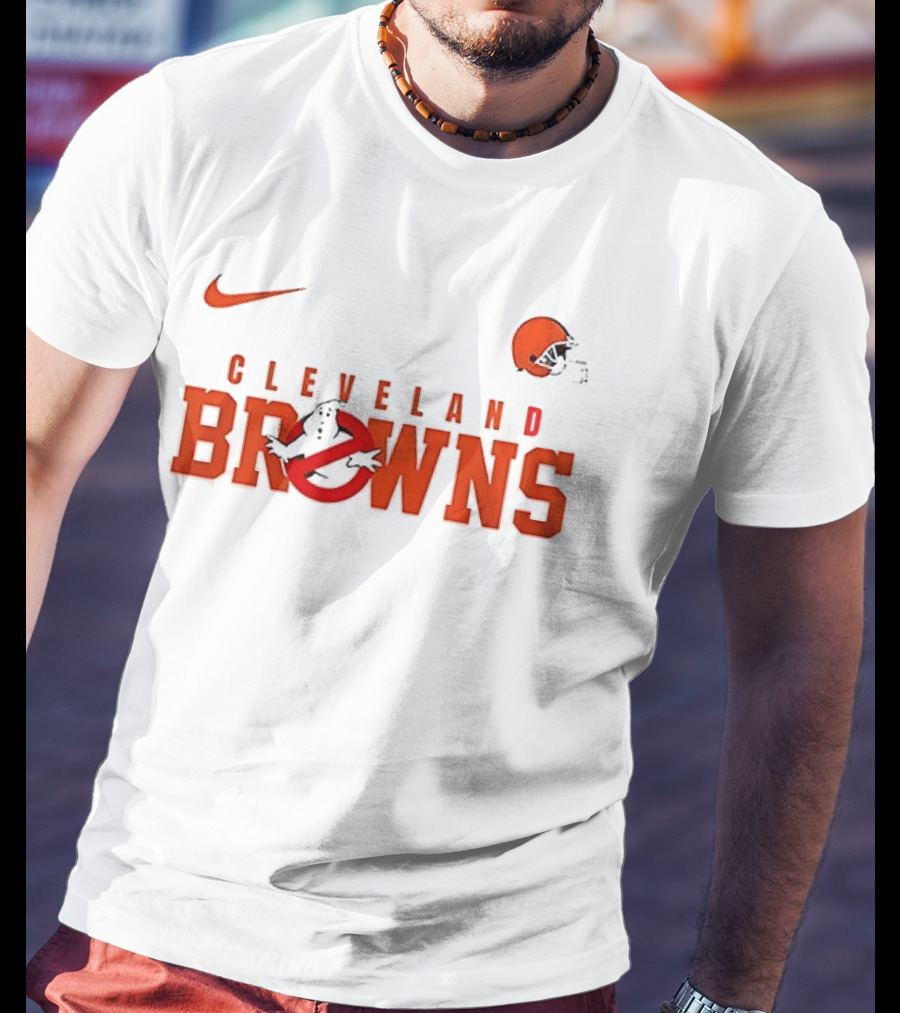 Cleveland Browns Ghostbusters Nike Collaboration Who Ya Gonna Call T-Shirt