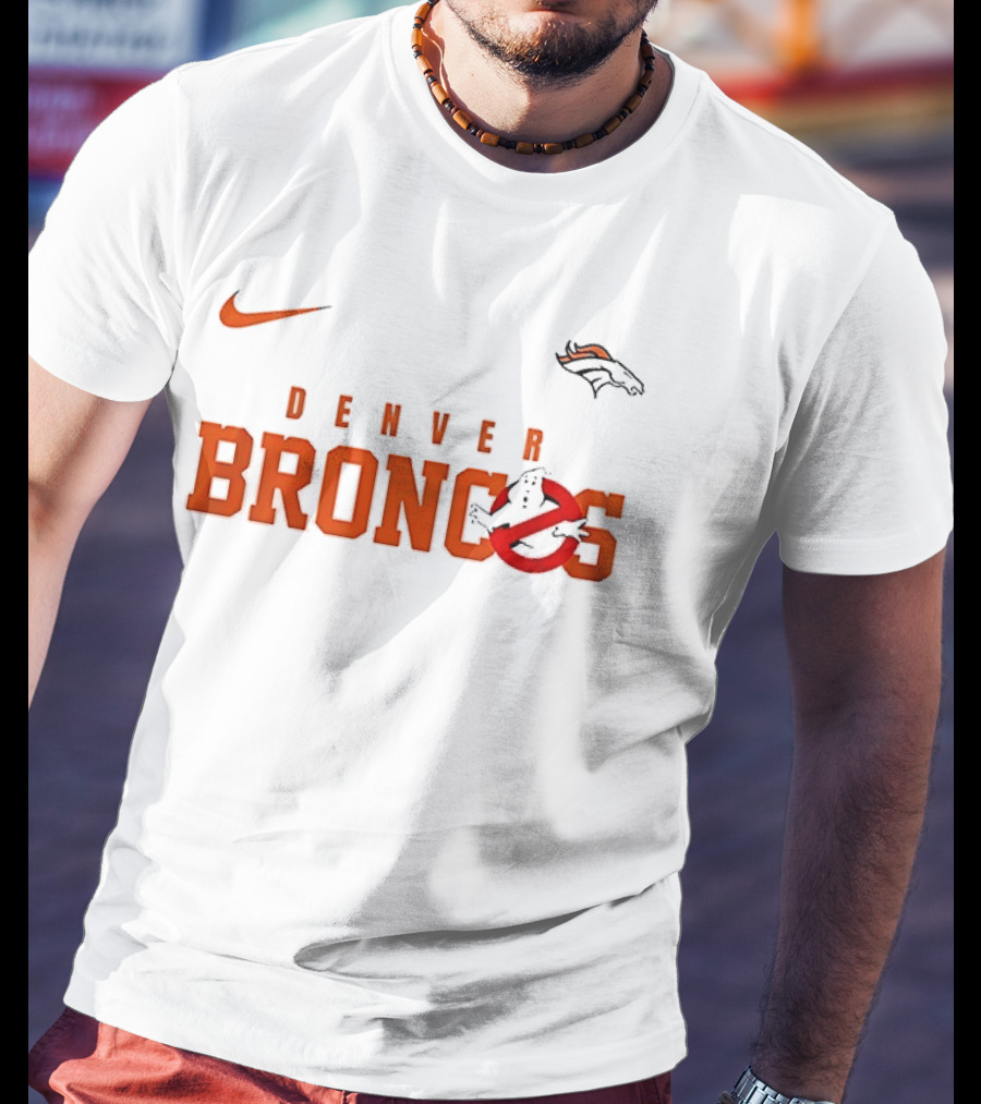 Nike Denver Broncos Ghostbusters Crossover Who Ya Gonna Call T-Shirt
