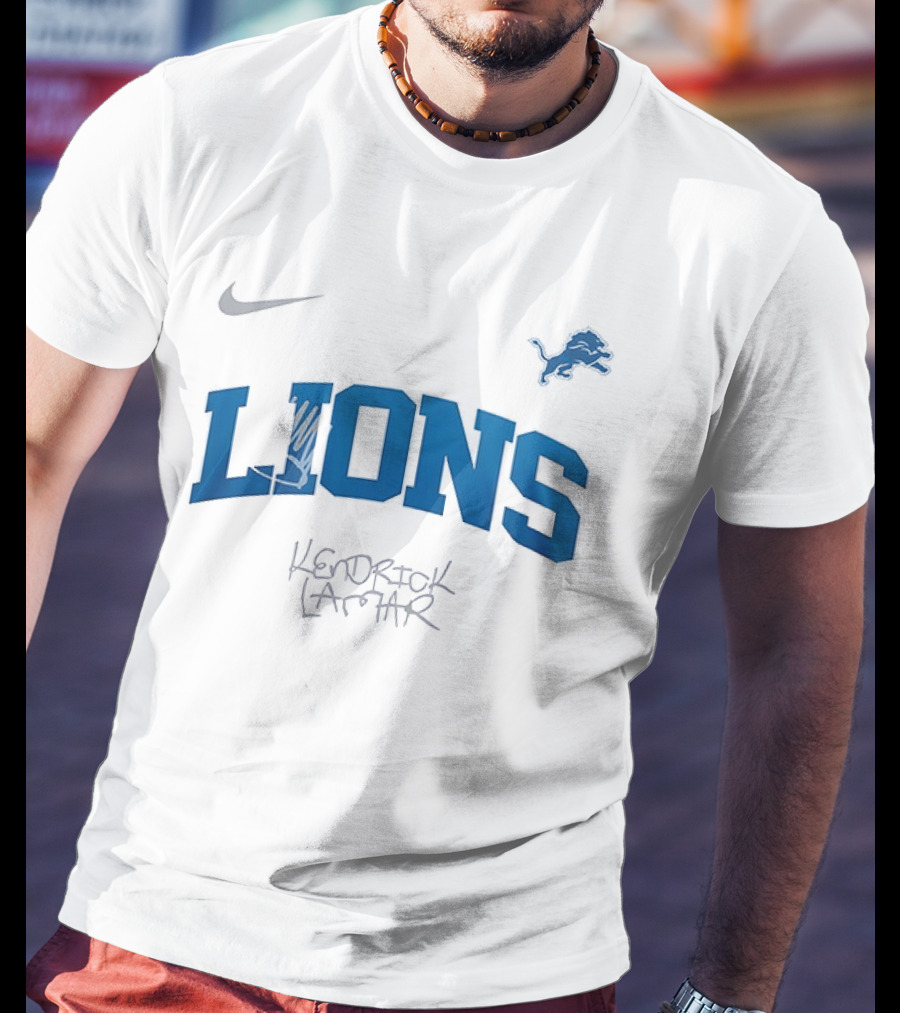 Nike Detroit Lions Kendrick Lamar King Kunta Collaboration T-Shirt