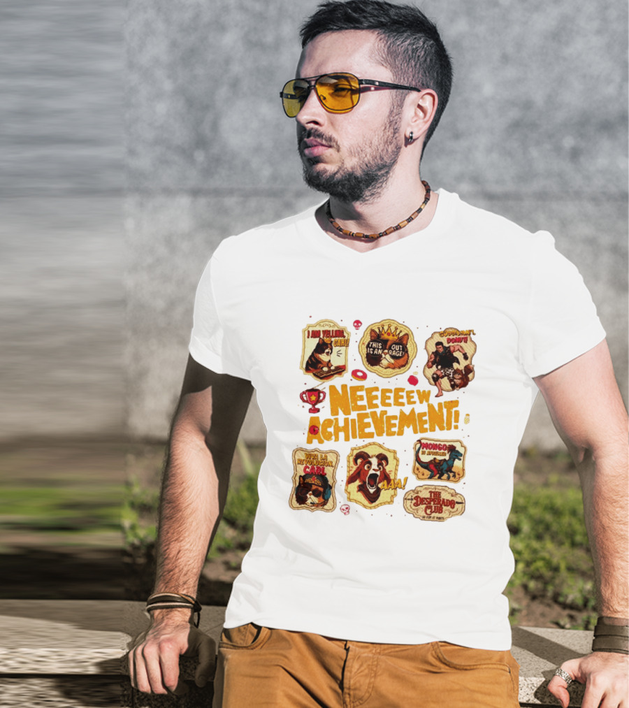 Neeeeew Achievement Viva La Revolucion Carl Goddamnit Donut Mongo The Desperado Club T-Shirt