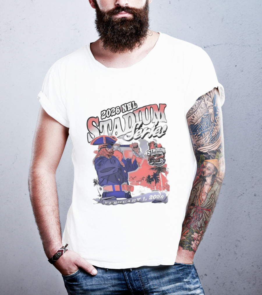 Tampa Bay Buccaneers Stadium Series 2026 Feb 1 Pirate Captain T-Shirt