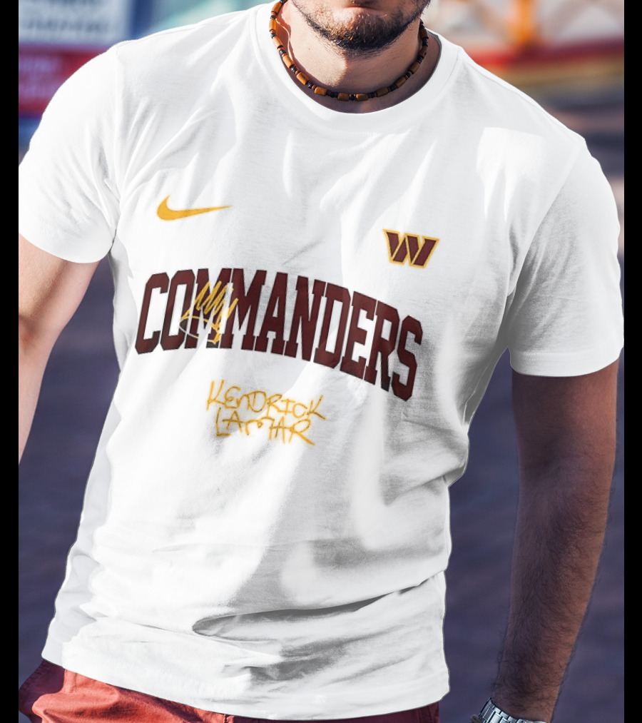 Washington Commanders Nike W Logo King Kunta Kendrick Lamar Collaboration T-Shirt