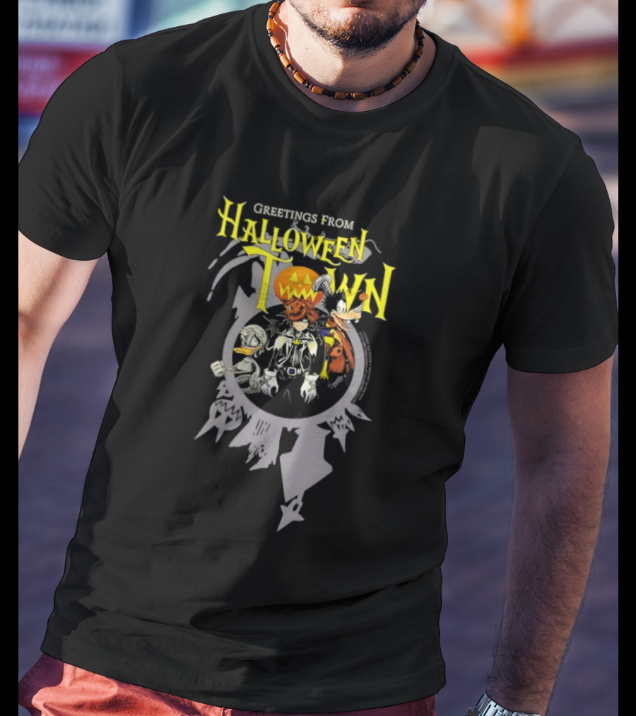 Greetings From Halloween Town Disney Kingdom Hearts Graphic Adventure T-Shirt