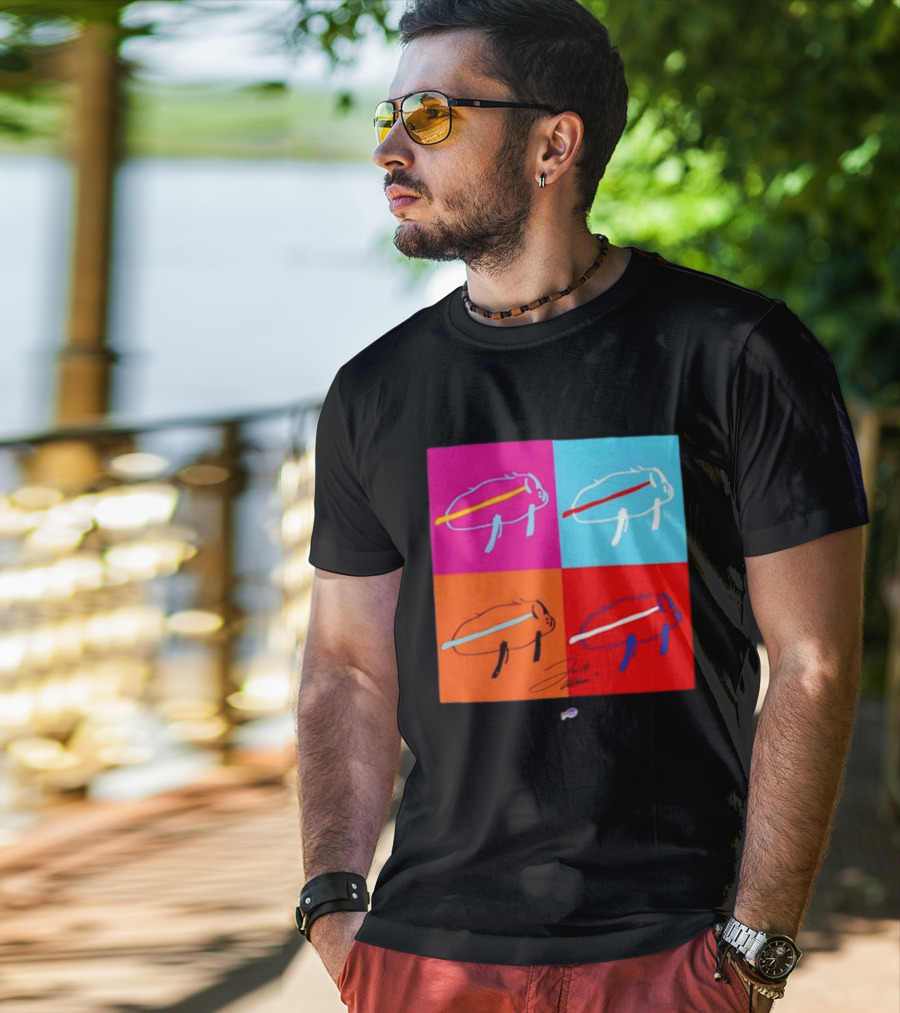New Era Buffalo Bills Multi Color Billustration Pop T-Shirt