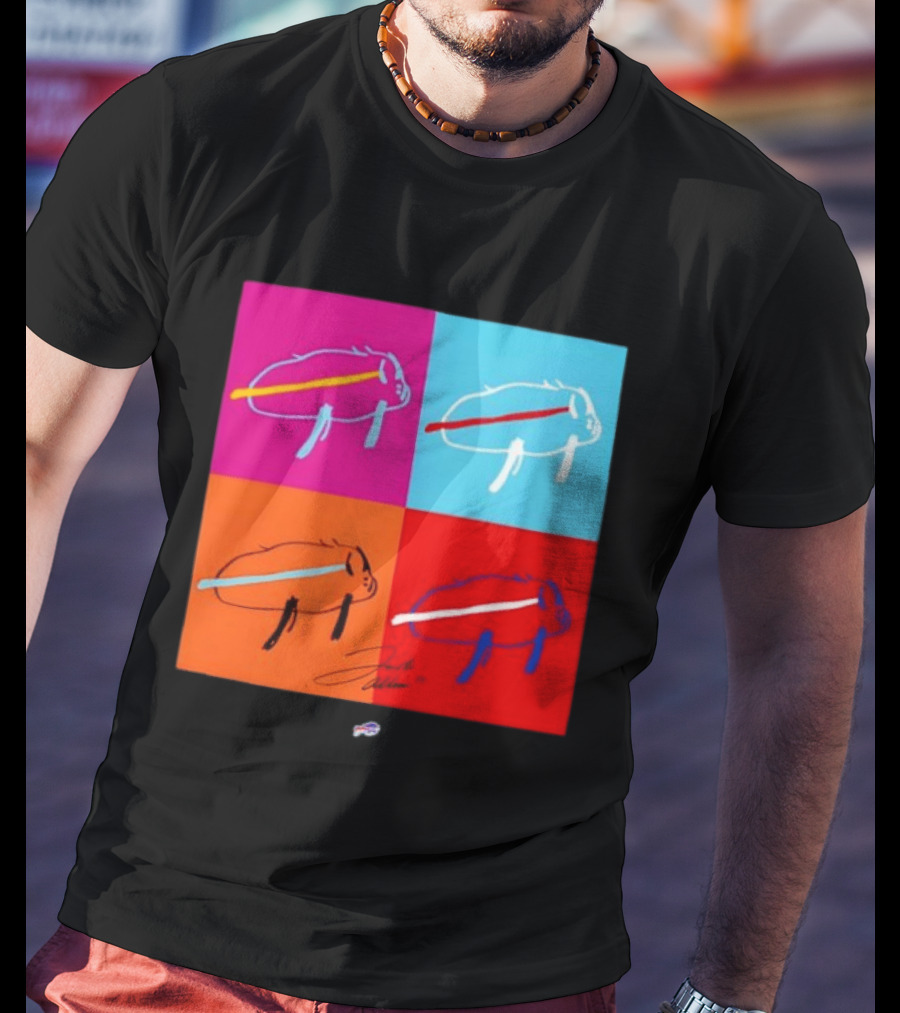New Era Buffalo Bills Multi Color Billustration Pop T-Shirt